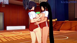 Asuka and Homura Engage in Intense Lesbian Action!