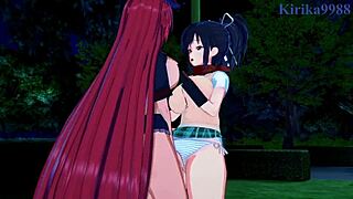 Asuka and Homura Engage in Intense Lesbian Action!