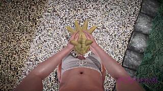 Senko-san cosplay as helpful fox maid in anime style 😊