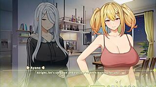 Summer Clover in Harem Game: Blonde Nun Orgasms from Rough Blowjob?