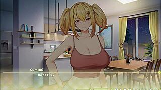 Summer Clover in Harem Game: Blonde Nun Orgasms from Rough Blowjob?