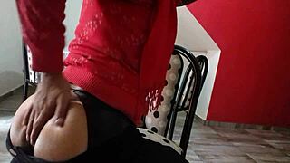 Check this sexy crossdressing ass in see-through spandex leggings, so hot! 🔥