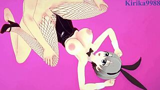 hana uzaki and yanagi uzaki in bunny outfits get wild in hentai sex