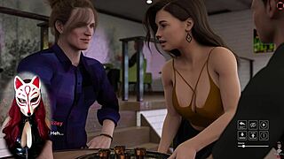 playful fox enjoys upskirts and cumshots in outdoor hentai game