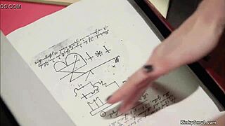 lezdom book collector ties babe for anal whipping