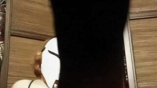 stocking fetish solo in homemade pov