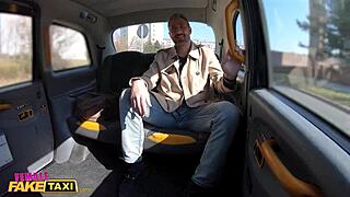 Dialogic Female fake taxi driver Lady Gang offers guy another shot at her tight pussy