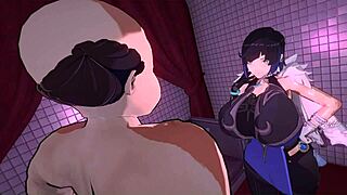 Yelan in this anime hentai adventure