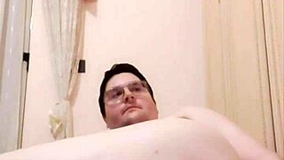 Hey, insane gay anal with inflatable plug and self-fist