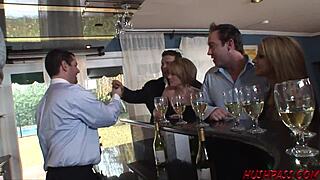 short hair blonde, wanna join this wild big cock orgy with babes riding hard?