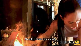 I watch the erotic novel turn real as he fucks the girl