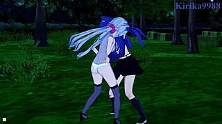 Wow, Chris, Tsubasa, and Maria in intense lesbian play!