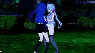 Wow, Chris, Tsubasa, and Maria in intense lesbian play!