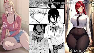 Chainsaw Man: Makima Chains and Binds Denji in Intense Bondage Anime Hentai