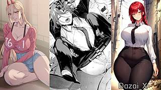 Chainsaw Man: Makima Chains and Binds Denji in Intense Bondage Anime Hentai