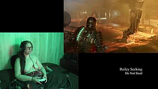 naked deadspace gameplay with curvy brunette, part 9