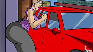 Pawg stripper performs striptease with clothes ripped in anime hentai