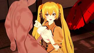 feeling so emotional with sexy hatsune miku in halloween creampie hentai