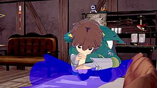 i can’t get enough of kazuma’s blowjob with cum everywhere.