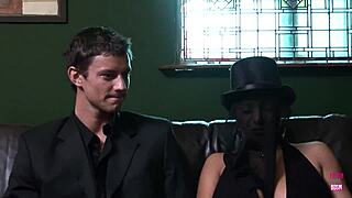 A Brunette's Funeral Becomes A Group Sex Fest With Deepthroat And Licking In Costumes