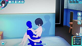 Anime girl with huge tits has sex