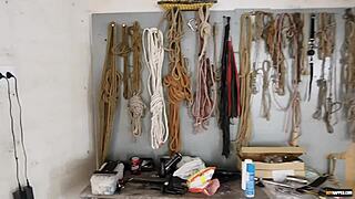 I saw young gay Casper Ellis in bondage for rimjob and anal BDSM play.