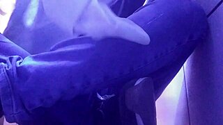 Guy Shows Off His New Pink Socks And Tired Feet