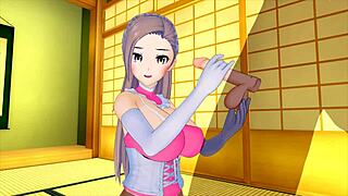 3D hentai game featuring Asian girl in sexy maid costume