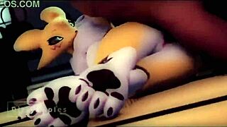 crazy furry chick bounces on monster cock in wild hentai adventure