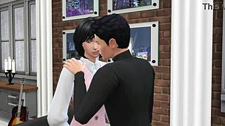 horny girlfriend craves pornstar life in 3d sims 4