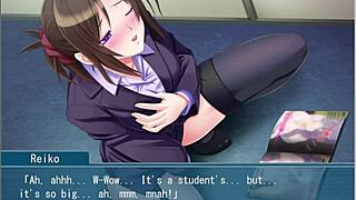 Beautiful teacher can't disobey, revealing hidden masochism and lust behind glasses