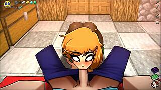 Big-titted teen gets fucked by horny watermelon in Hentai game