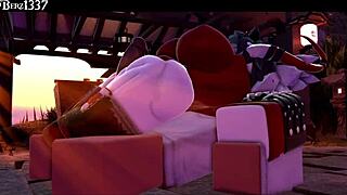 Succubus Gives Rough Thighjob in 3D Anime Hentai