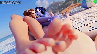 Overwatch footfetish hmv comp with feet and cartoon