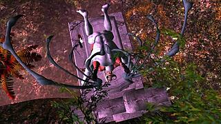 Goth hentai babe craves monster orgasm on Halloween night. Spooky cum awaits!