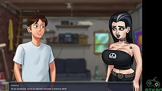 Hey, catch Summertime Saga Ep 87 with a sneaky plan for busty Odette and redhead Gracce in this wild cartoon!