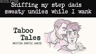 asmr gay erotic audio of sniffing stepdad's underwear, not son