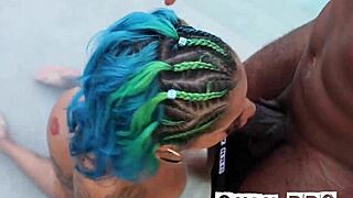 Lovely Latina Spanish Barbie Oiled Up and Fucked Hard by Pool