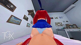 Anime hentai game, Mita Cappie sex in various positions and blowjob?