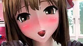 hentai teen gets hardcore kitchen fuck with deepthroat action! 🔥