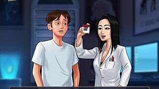 what's behind the summertime saga 110 with this brunette teacher?