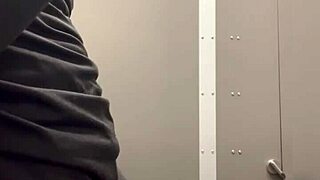 Home Depot bathroom turns into a wild public jerkoff spot. Gay action unfolds outdoors!