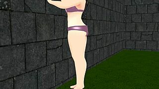 Hey, Kyo, you see this plump anime girl swinging on the tennis court?