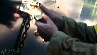 Neighbor tempts worker into wild anal play