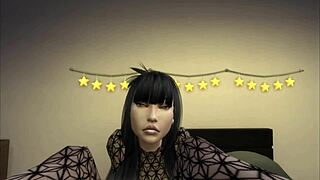 Little Asian Chinese Whore Satisfies Client in Pantyhose