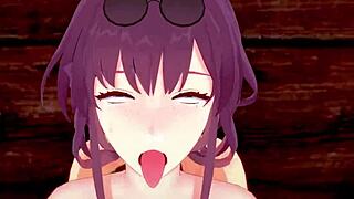 See through sex in Kafka: Hardcore Ahegao Action