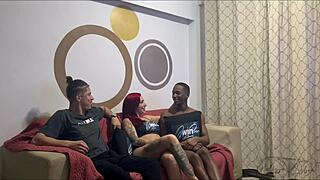 My stepson brought a friend over for double action with me.