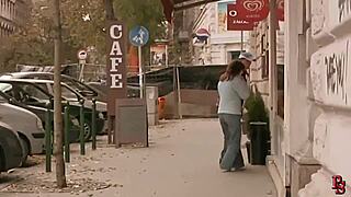 Found fresh 18 yo slave Zyna in city hunt