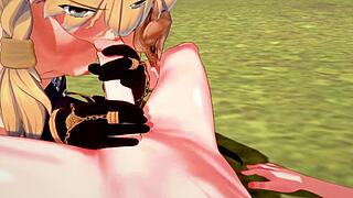 Unbelievable! Aether Sucks Venti in Wild Genshin Impact Yaoi Action