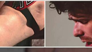 Bound Gay Stud Takes Machine Fucking in Wild BDSM Scene